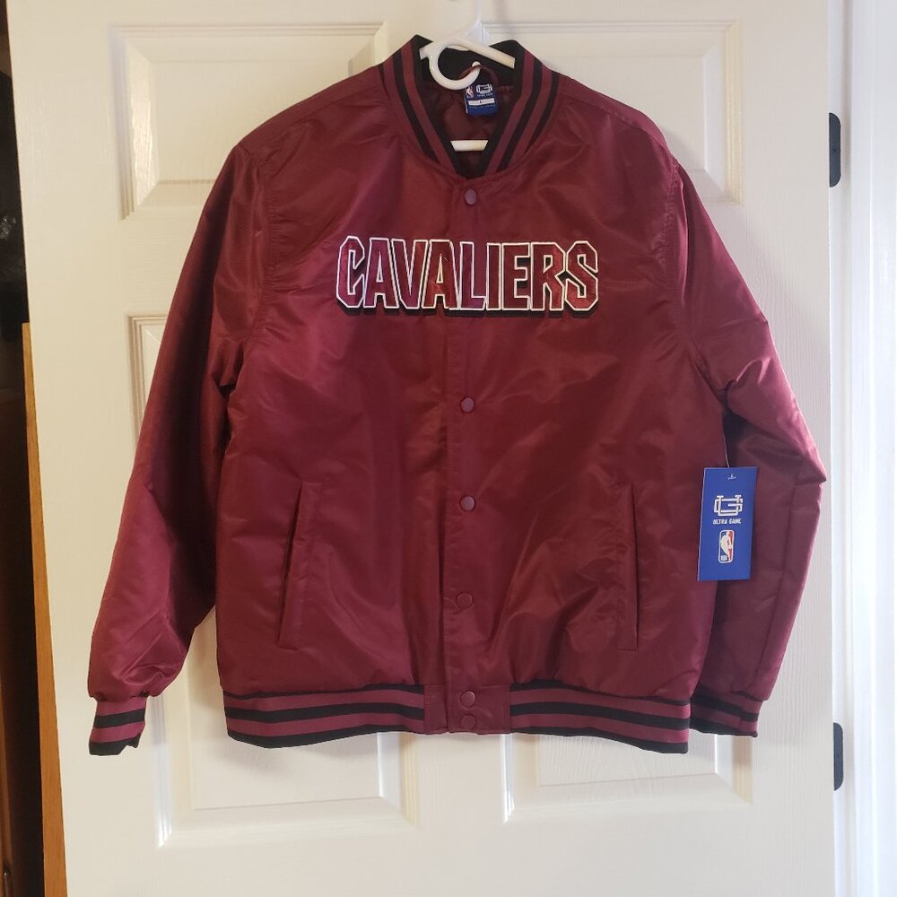 Cleveland Cavaliers Ultra Game Conference King Men's Jacket Snap Front Sz‎ L NWT